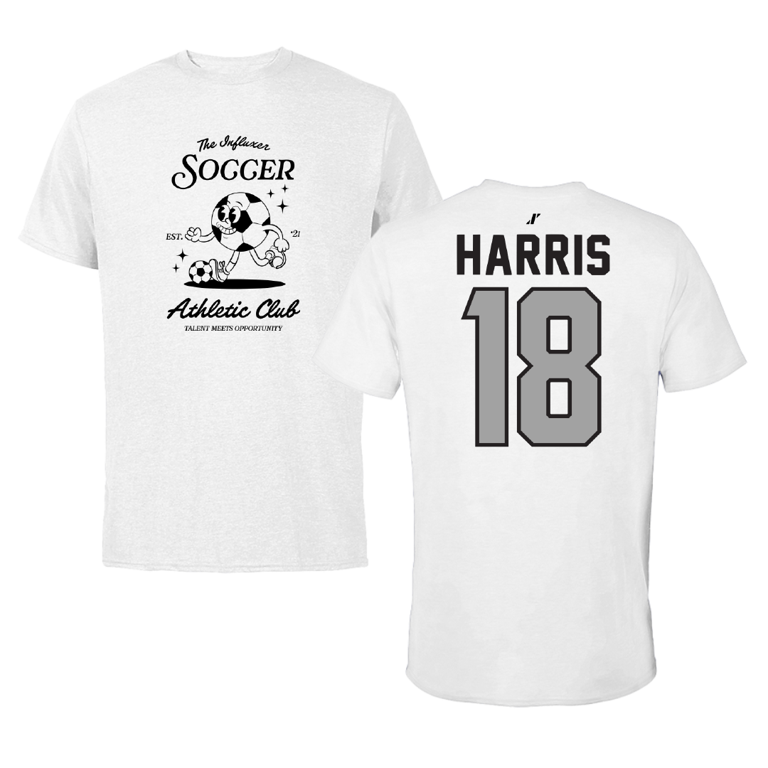 Soccer White Influxer Athletic Club Tee - #18 Jadyn Harris