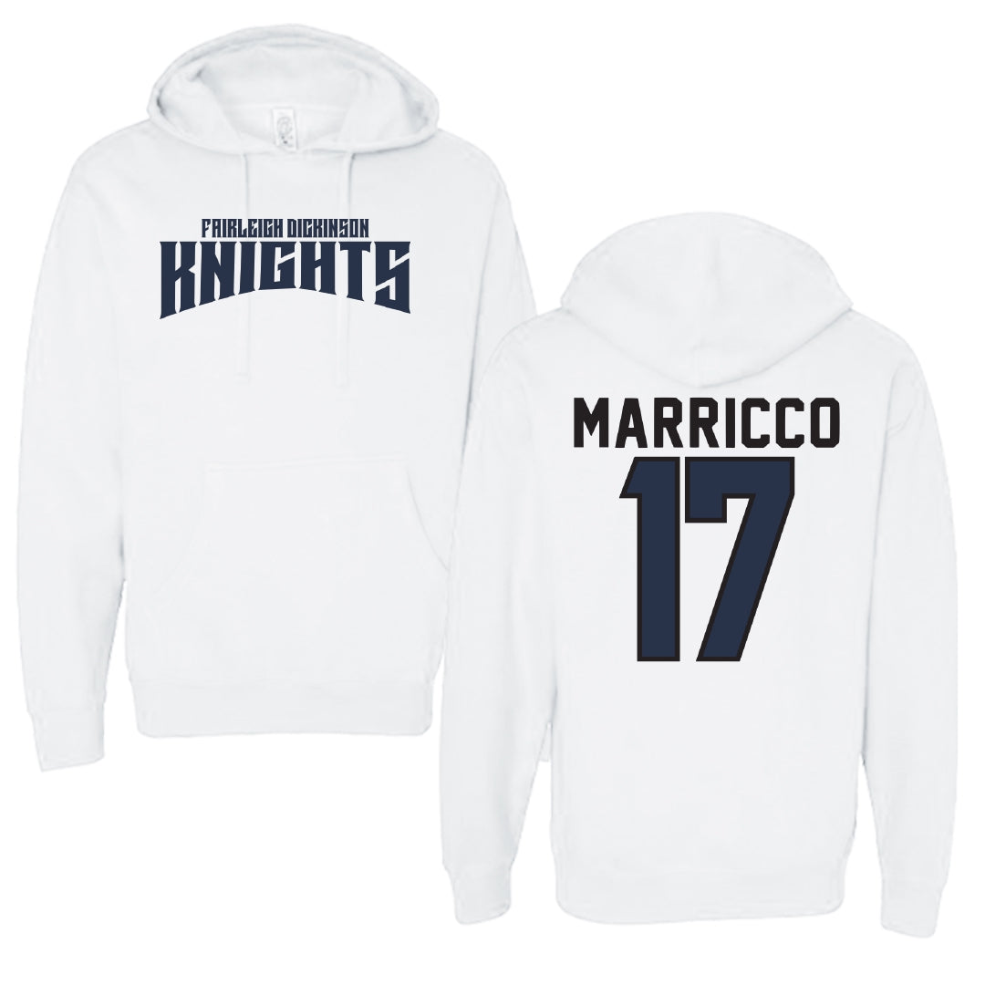 Fairleigh Dickinson University-Metropolitan Campus Soccer White Classic Hoodie - #17 Madeline Marricco