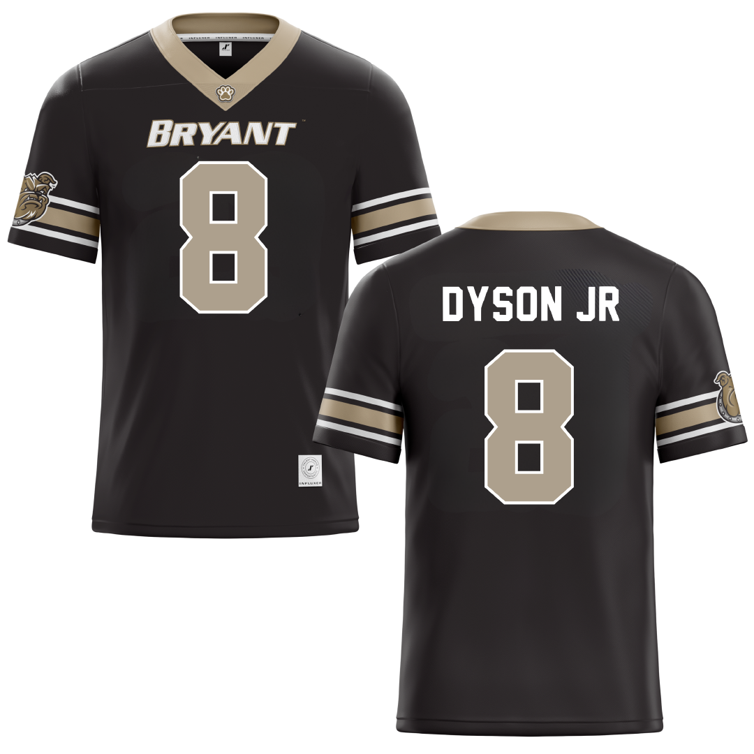 Bryant University Black Football Jersey - #8 Kenny Dyson Jr