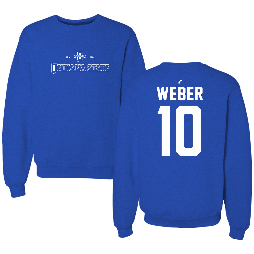 Indiana State University Volleyball Blue General Crewneck - #10 Emily Weber