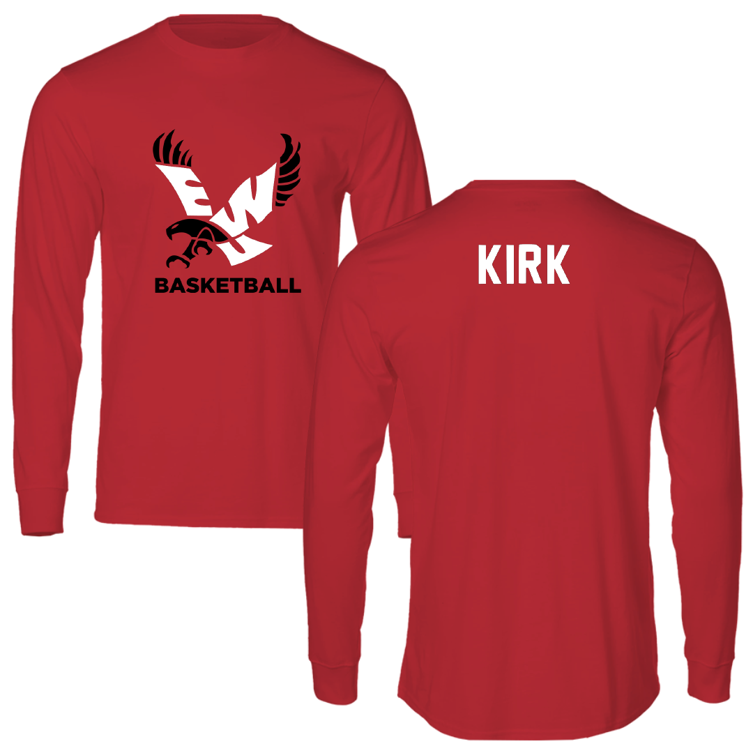 Eastern Washington University Basketball Red EWU Long Sleeve - Paris Kirk