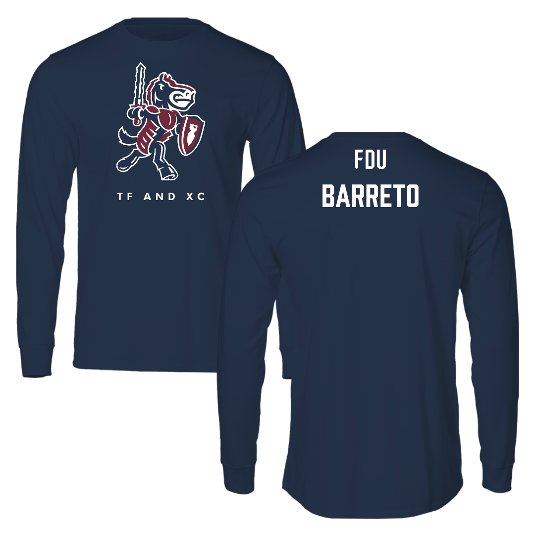 Fairleigh Dickinson University-Metropolitan Campus TF and XC Navy Performance Long Sleeve - Brandon Barreto