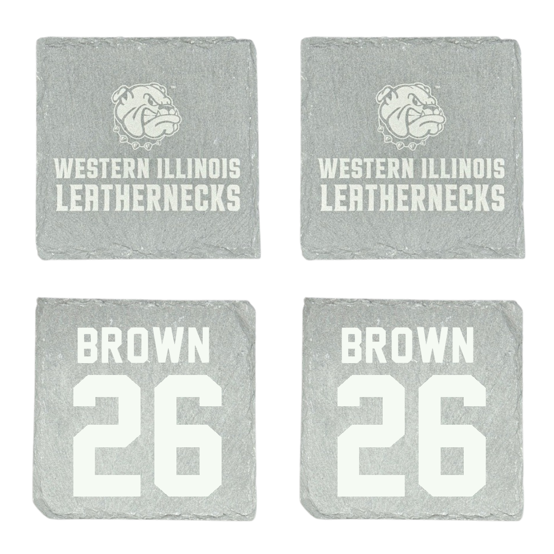 Western Illinois University Softball Stone Coaster (4 Pack)  - #26 Payton Brown