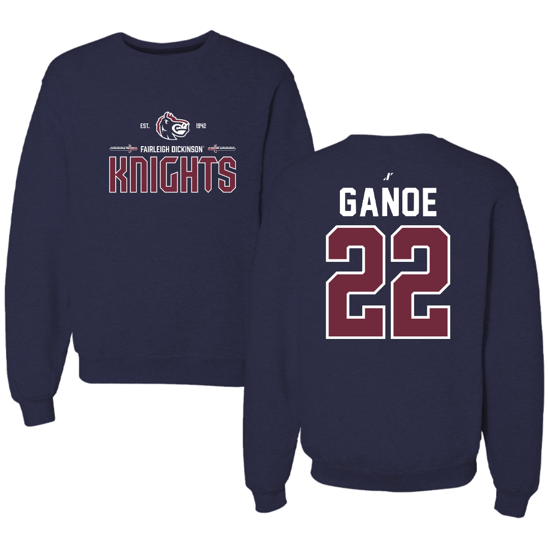 Fairleigh Dickinson University-Metropolitan Campus Volleyball Navy General Crewneck - #22 Kyndal Ganoe