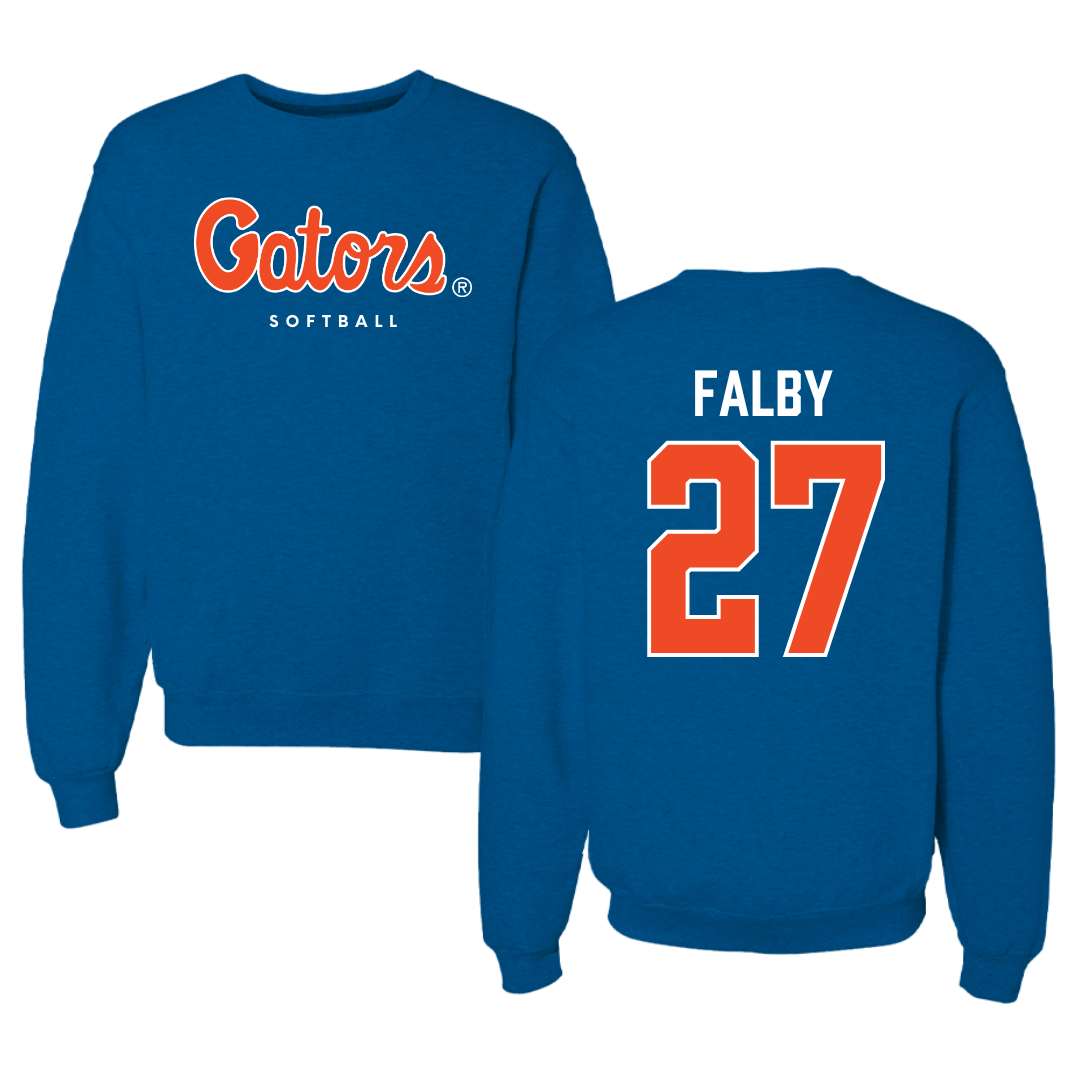 University of Florida Softball Royal Blue Crewneck - #27 Kendra Falby