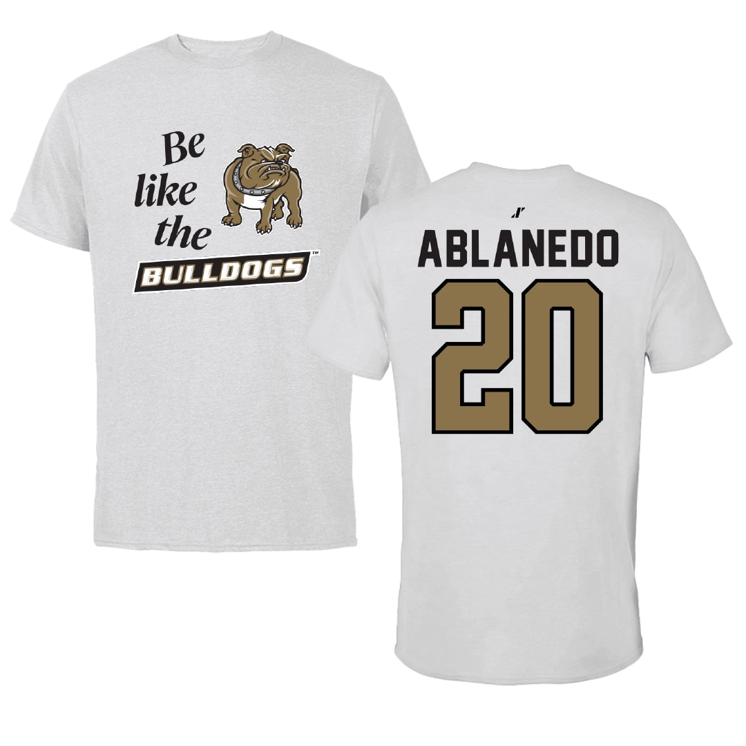 Bryant University Soccer Light Gray Be Like Us Performance Tee - #20 Pablo Ablanedo