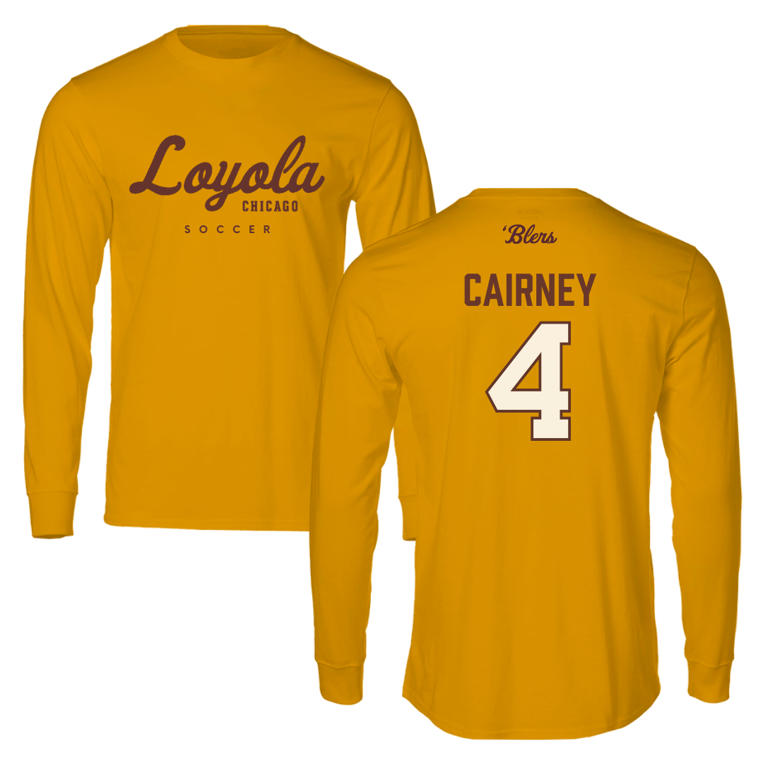 Loyola University-Chicago Soccer Gold Performance Long Sleeve - #4 TJ Cairney