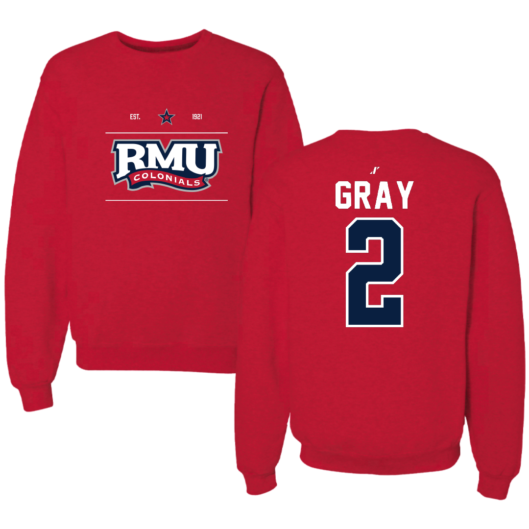 Robert Morris University Soccer Red General Crewneck - #2 Darren Gray