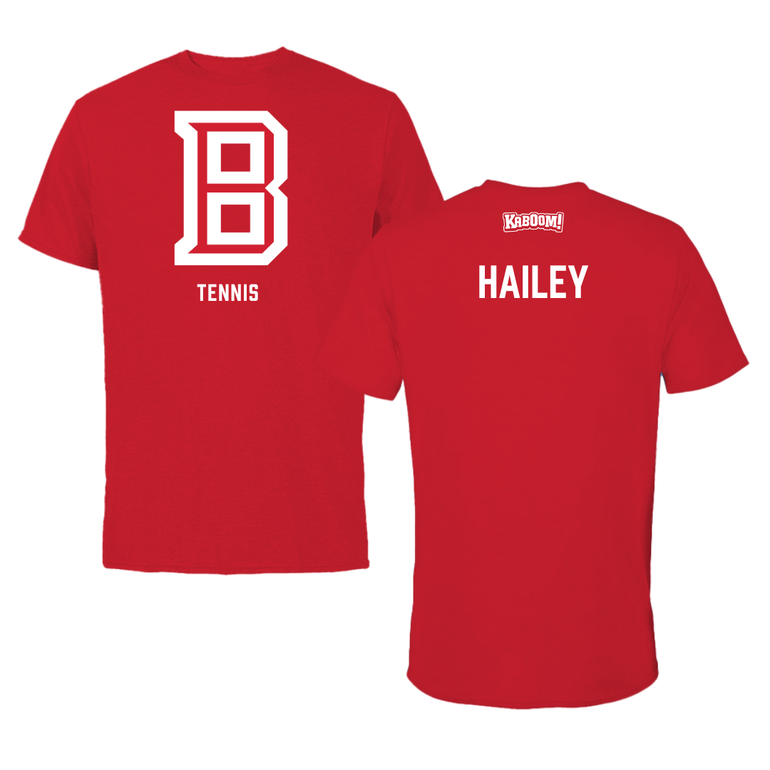 Bradley University Tennis Red Block Performance Tee - Kirstin Hailey