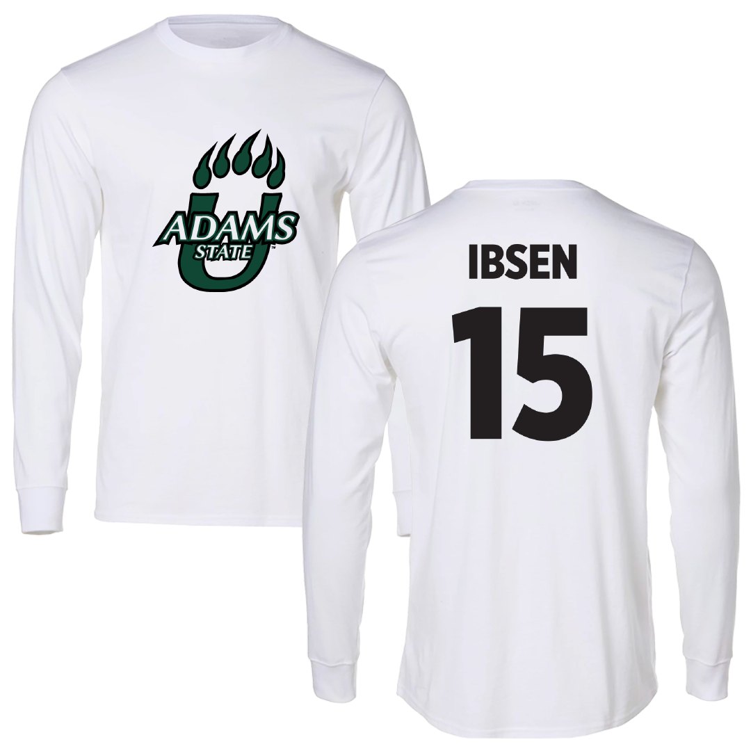Adams State University Soccer White Performance Long Sleeve - #15 Emily Ibsen
