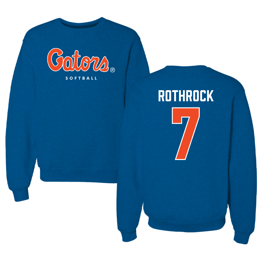 University of Florida Softball Royal Blue Crewneck - #7 Keagan Rothrock