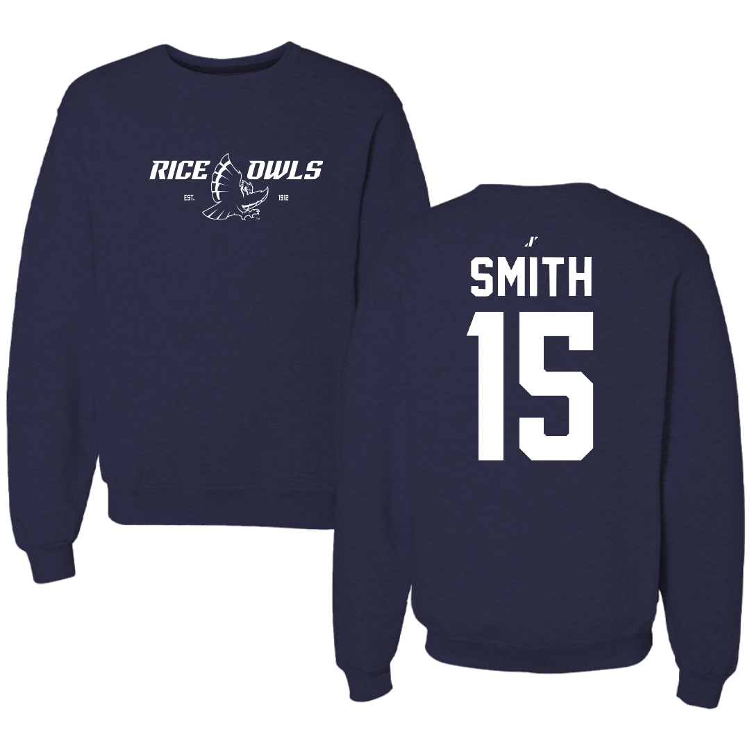 Rice University Baseball Navy General Crewneck - #15 Luke Smith
