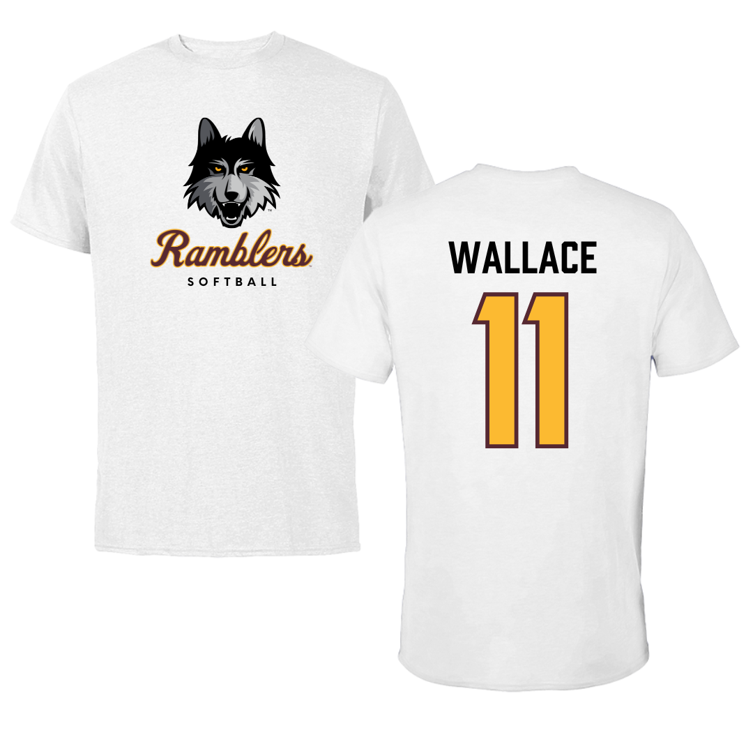 Loyola University-Chicago Softball White Ramblers Tee - #11 Haley Wallace