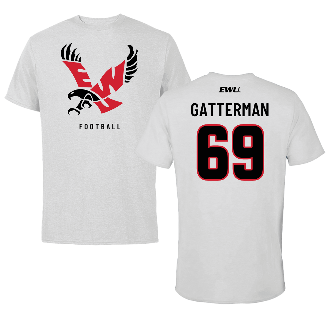 Eastern Washington University Football Light Gray Tee - #69 Dane Gatterman
