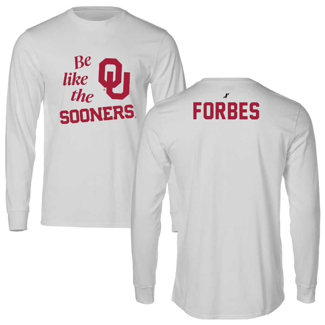 University of Oklahoma Wrestling Light Gray Be Like Us Long Sleeve - Christian Forbes