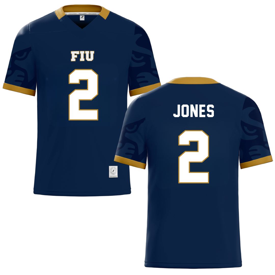Florida International University Blue Football Jersey - #2 Amari Jones