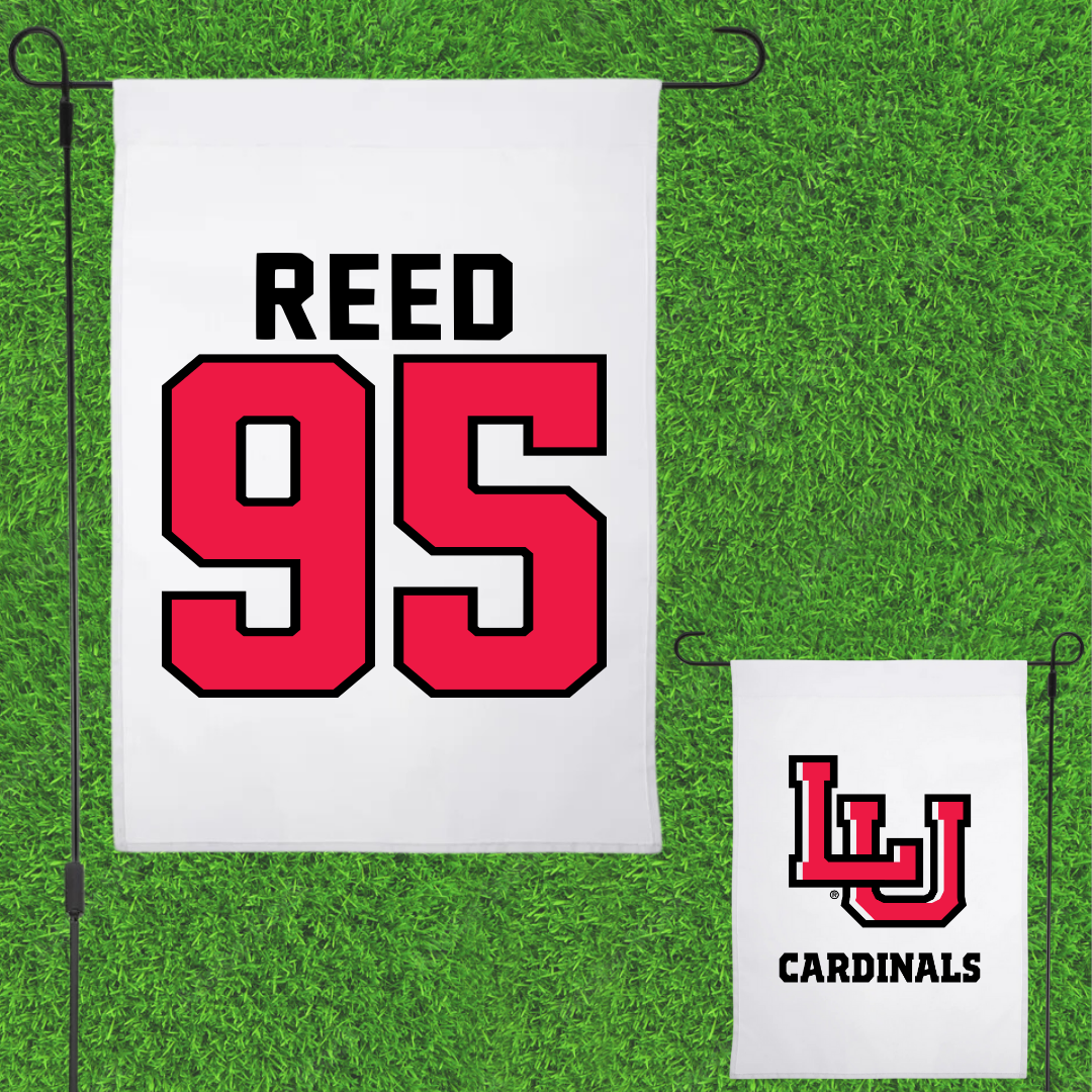 Lamar University Football White Garden Flag - #95 Makhi Reed