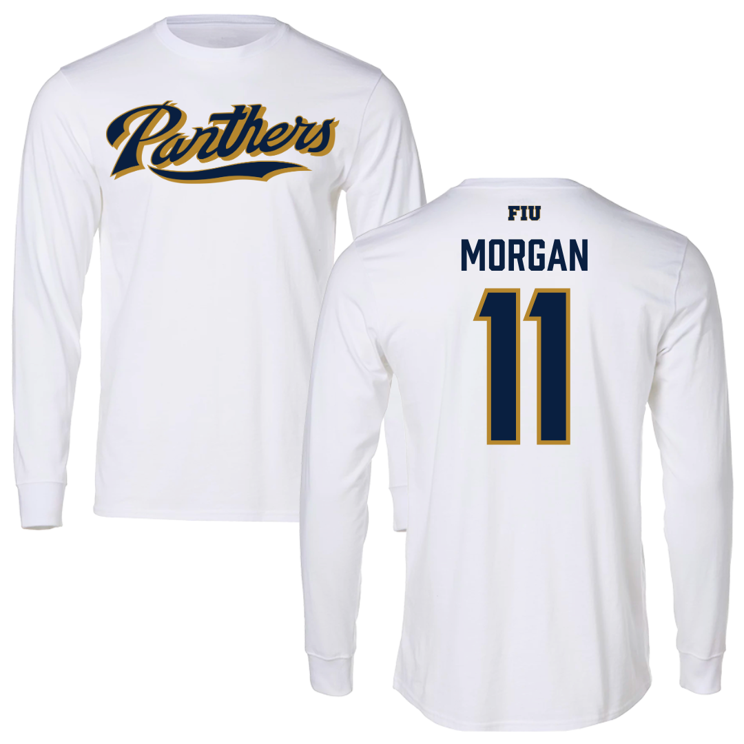 Florida International University Volleyball White Panthers Long Sleeve - #11 Madison Morgan