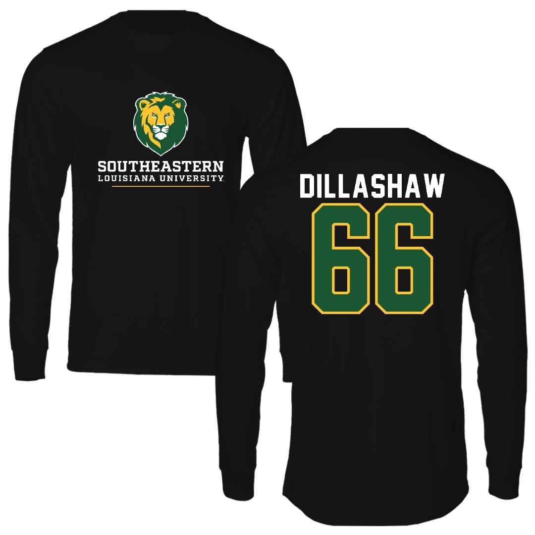 Southeastern Louisiana University Football Black Long Sleeve - #66 Carson Dillashaw