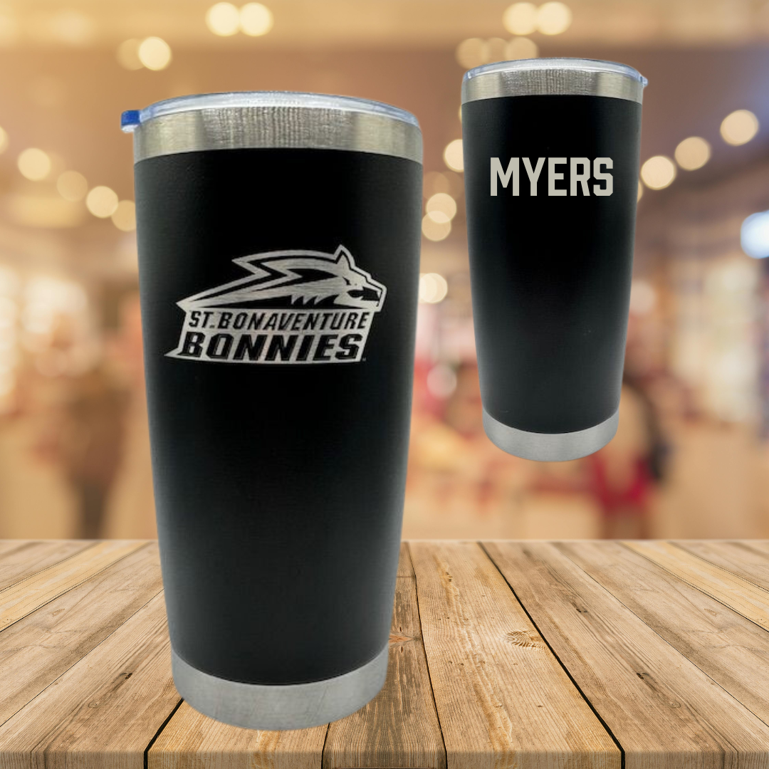 St. Bonaventure University Swimming & Diving Black Stainless Steel Tumbler - Halle Myers