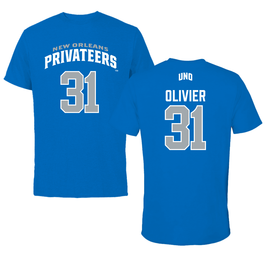 University of New Orleans Baseball Blue Jersey Tee - #31 Chris Olivier