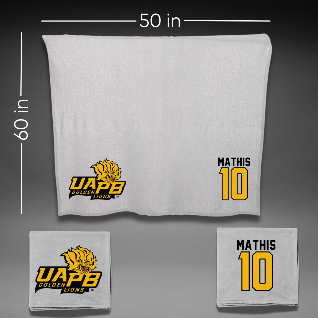 University of Arkansas-Pine Bluff Softball Gray Blanket - #10 Janai Mathis