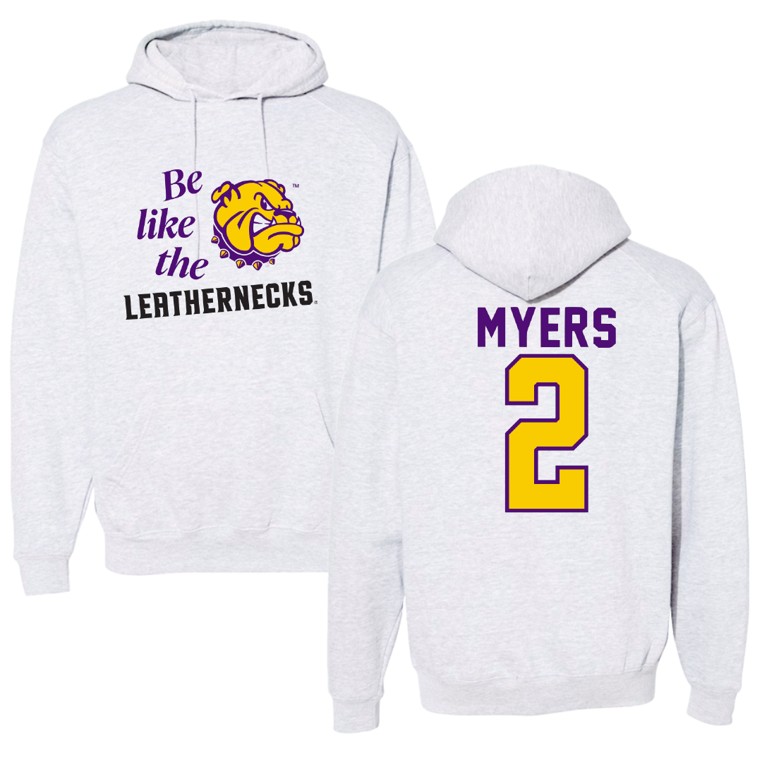 Western Illinois University Basketball Light Gray Be Like Us Hoodie - #2 Ryan Myers