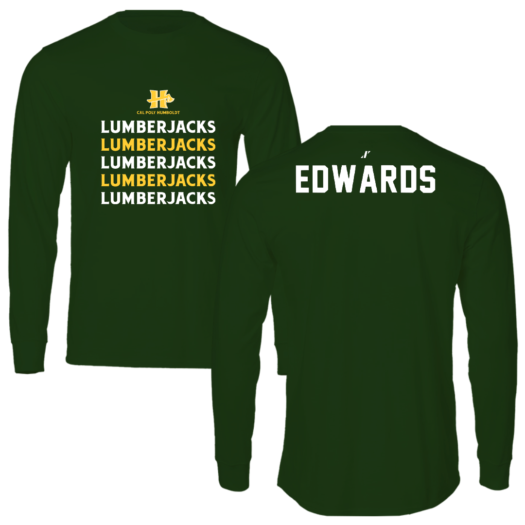 Cal Poly Humboldt Wrestling Forest Green General Long Sleeve - Andrew Edwards