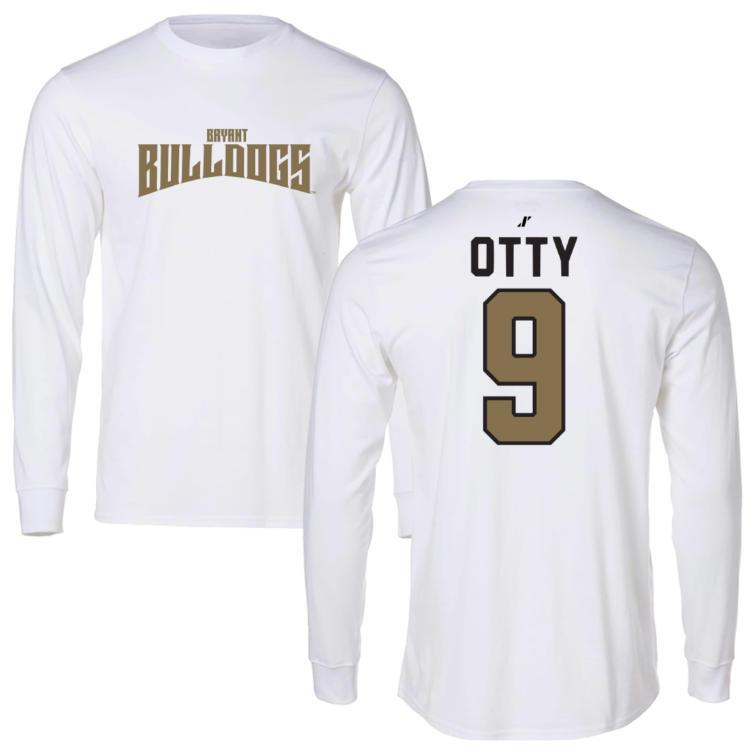 Bryant University Football White Classic Performance Long Sleeve - #9 Michael Otty