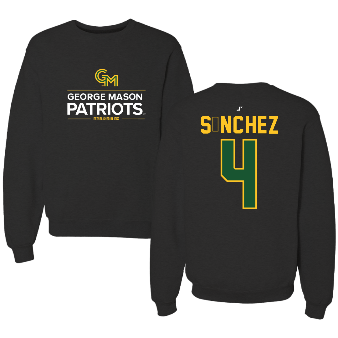 George Mason University Soccer Black General Crewneck - #4 Javi Sánchez