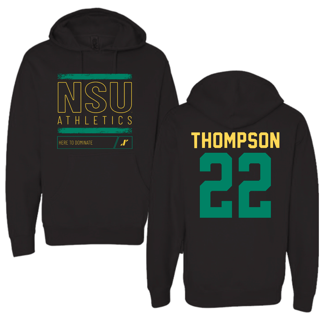 Norfolk State University Football Black Dominate Hoodie - #22 Ryan Thompson