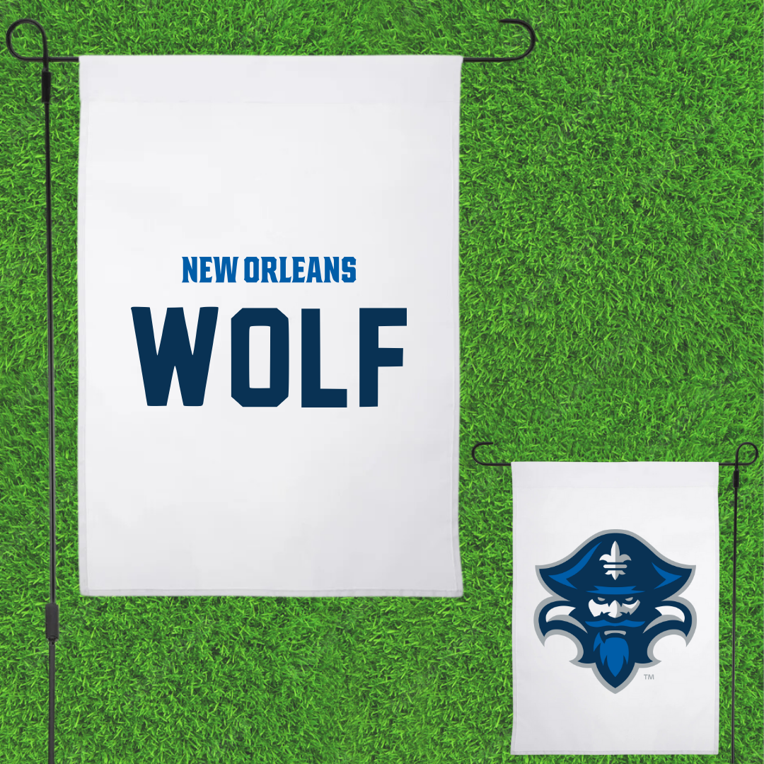 University of New Orleans TF and XC White Garden Flag - Sophia Wolf