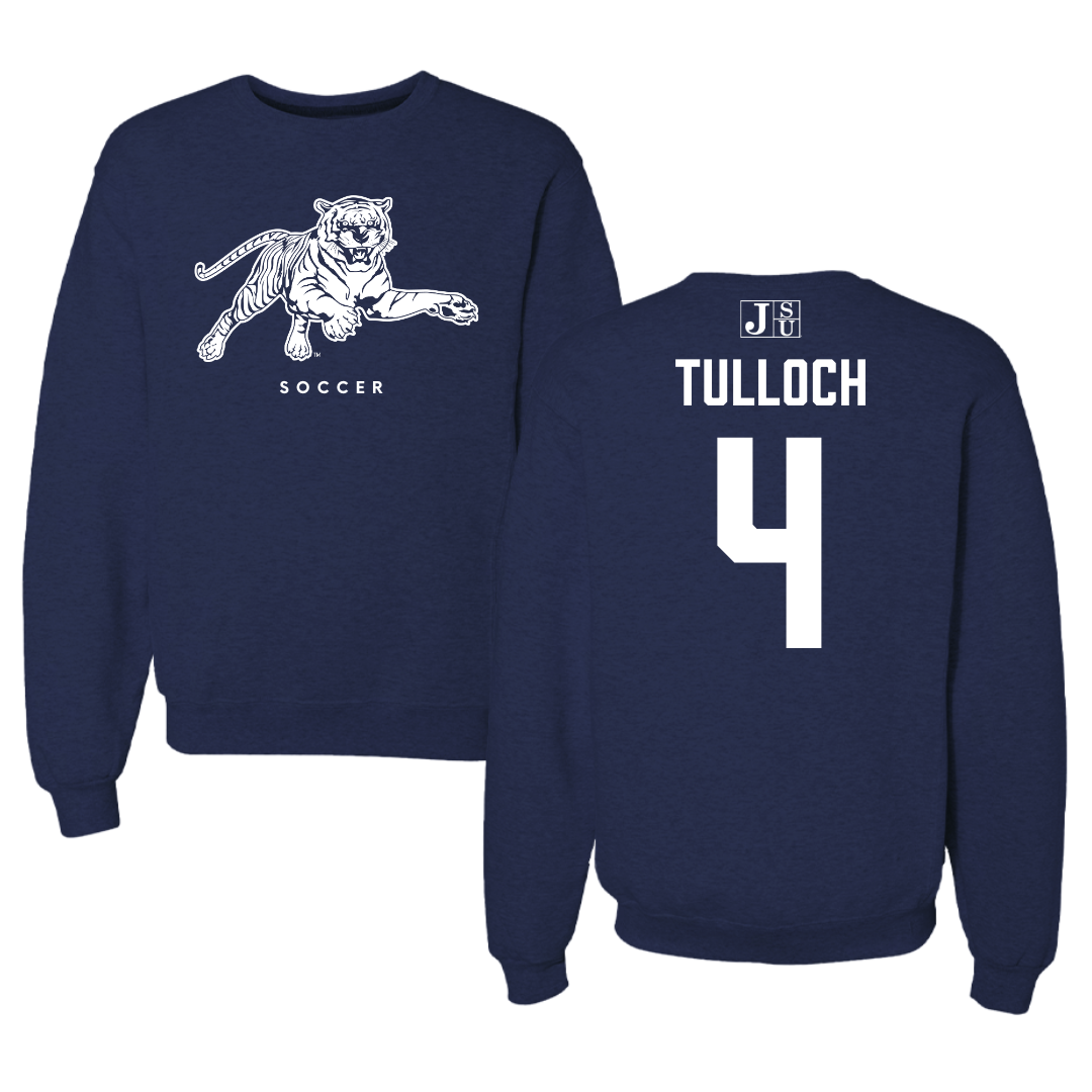 Jackson State University Soccer Navy Crewneck - #4 Kiana Tulloch
