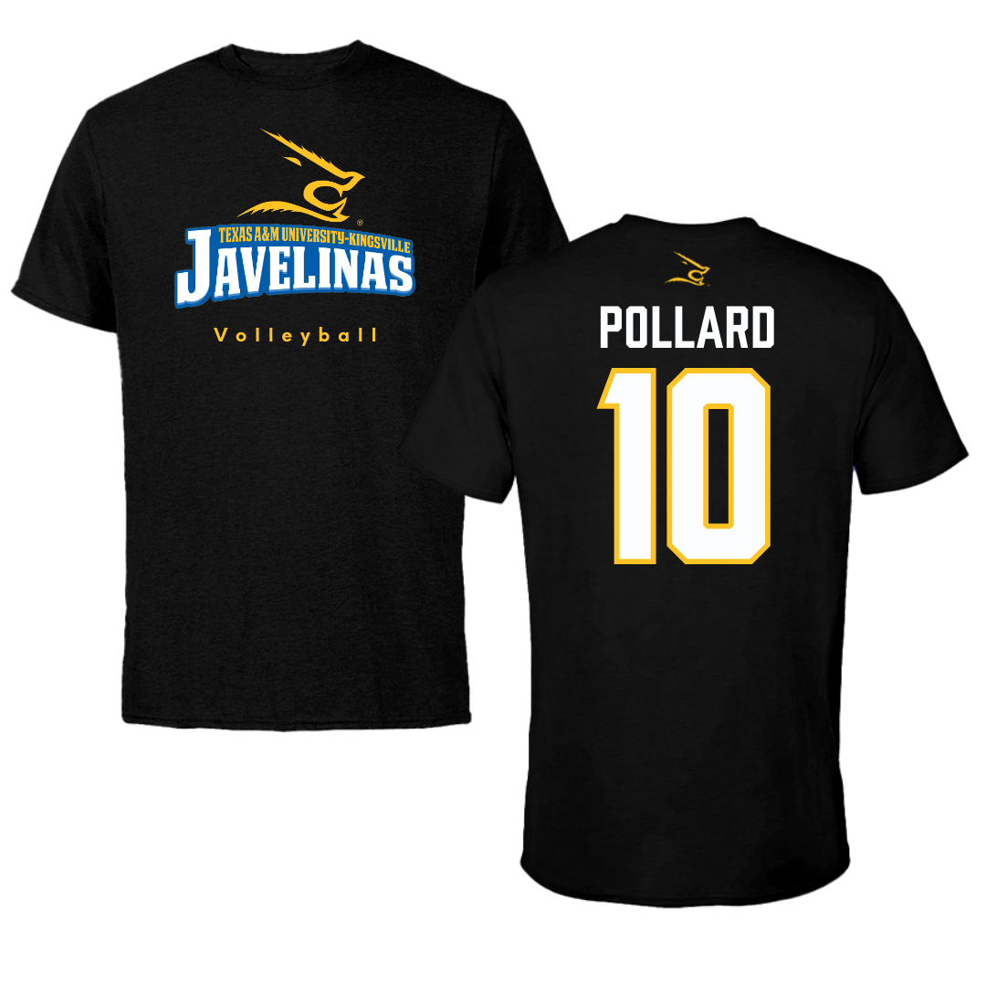 Texas A&M University-Kingsville Volleyball Black Tee - #10 Rylan Pollard