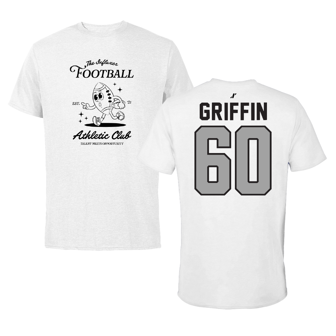 Football White Influxer Athletic Club Tee - #60 Cameron Griffin