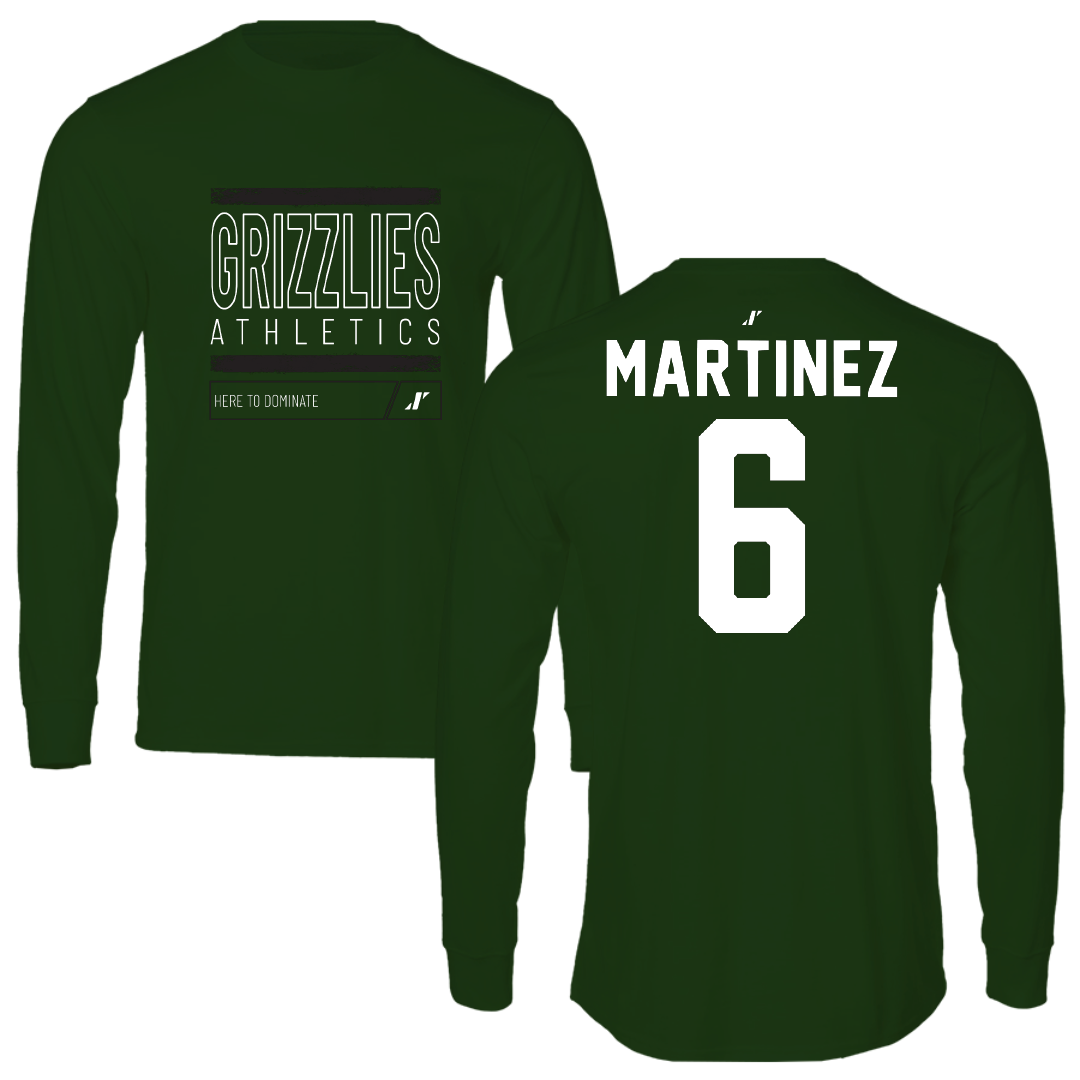 Adams State University Baseball Forest Green Dominate Long Sleeve - #6 Gunner Martinez