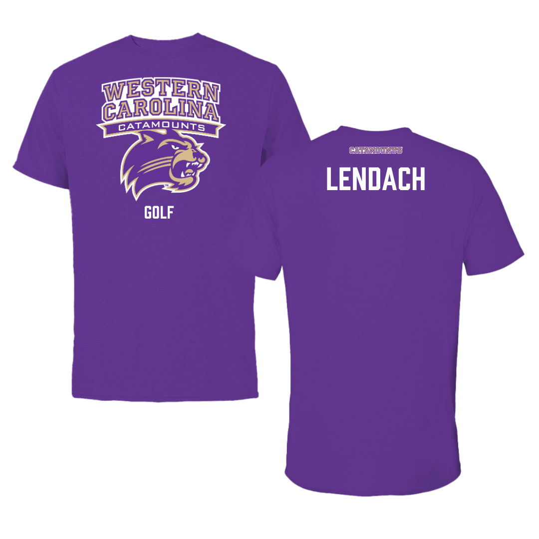 Western Carolina University Golf Purple Tee - Josh Lendach