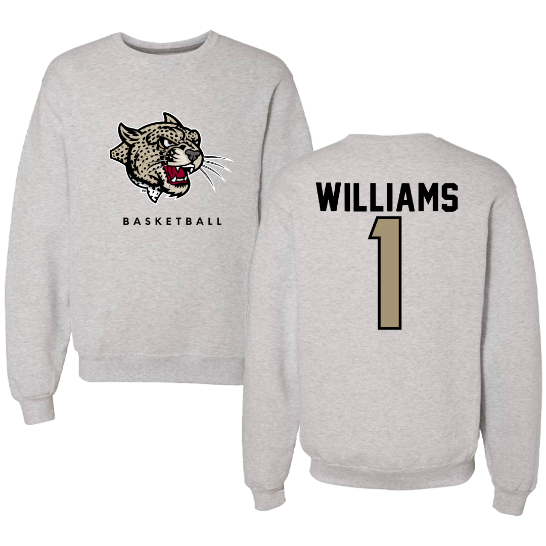 Lafayette College Basketball Gray Crewneck - #1 Caleb Williams