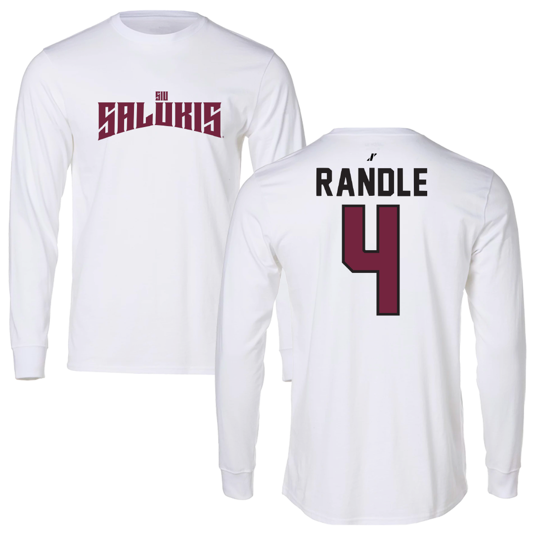 Southern Illinois University at Carbondale Basketball White Classic Long Sleeve - #4 Laniah Randle