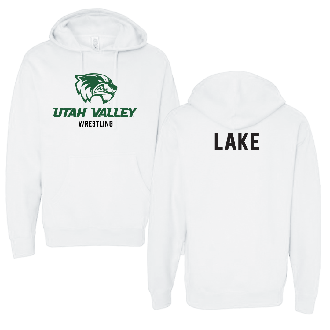 Utah Valley University Wrestling White Classic Hoodie - Kyler Lake