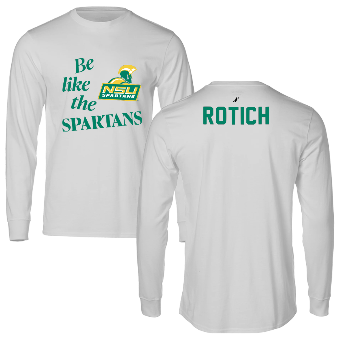 Norfolk State University TF and XC Light Gray Be Like Us Long Sleeve - Brian Rotich
