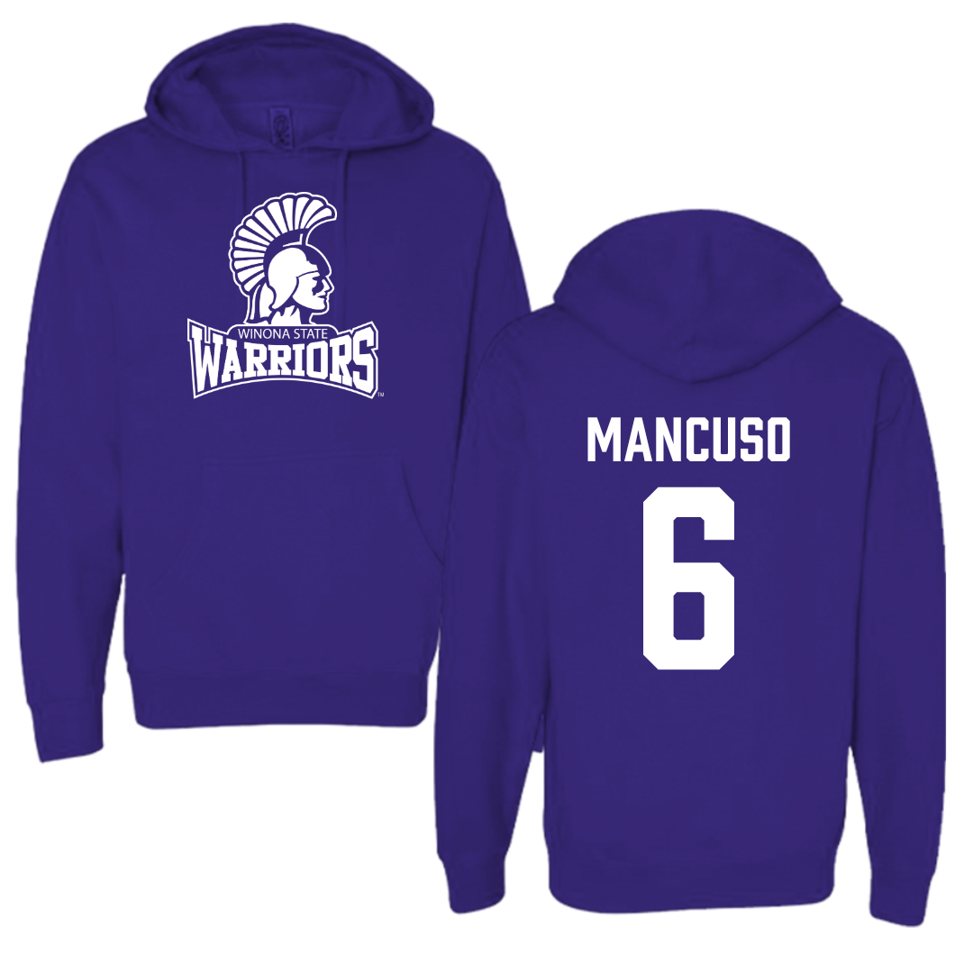 Winona State University Softball Purple Hoodie - #6 Tiegan Mancuso