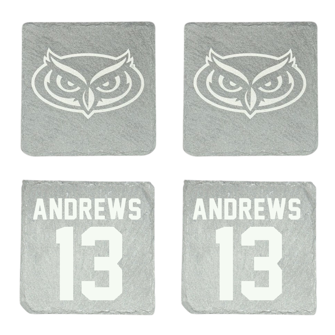 Florida Atlantic University Baseball Stone Coaster (4 Pack)  - #13 Steven Andrews