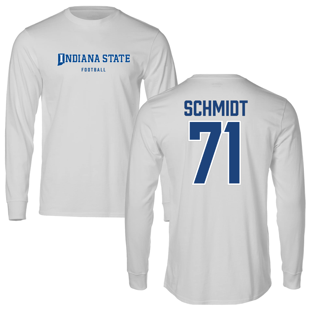 Indiana State University Football Light Gray Long Sleeve - #71 Carter Schmidt