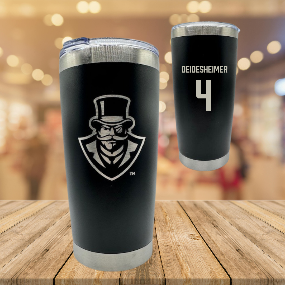 Austin Peay State University Beach Volleyball Black Stainless Steel Tumbler - #4 Payton Deidesheimer
