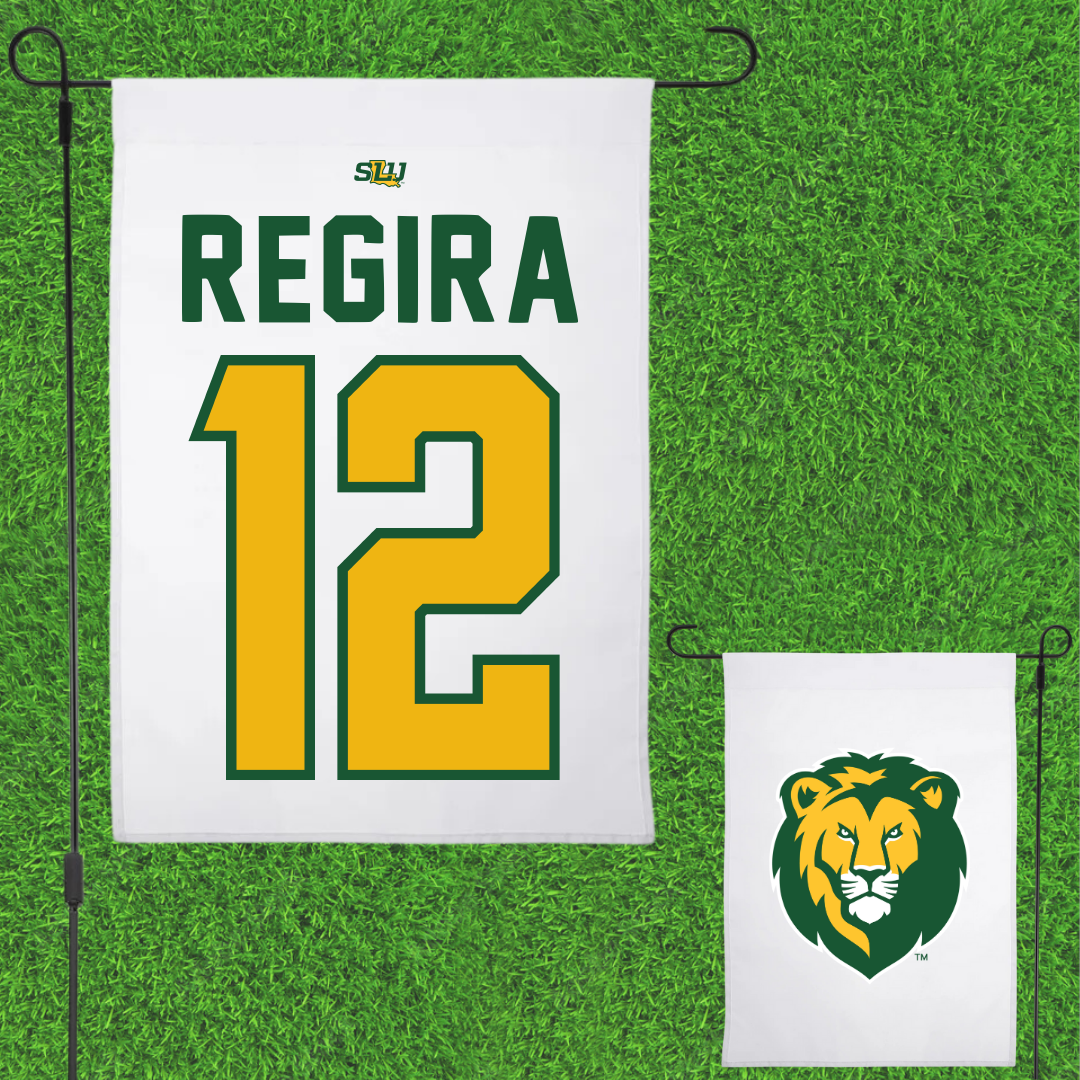 Southeastern Louisiana University Baseball White Garden Flag - #12 Dom Regira