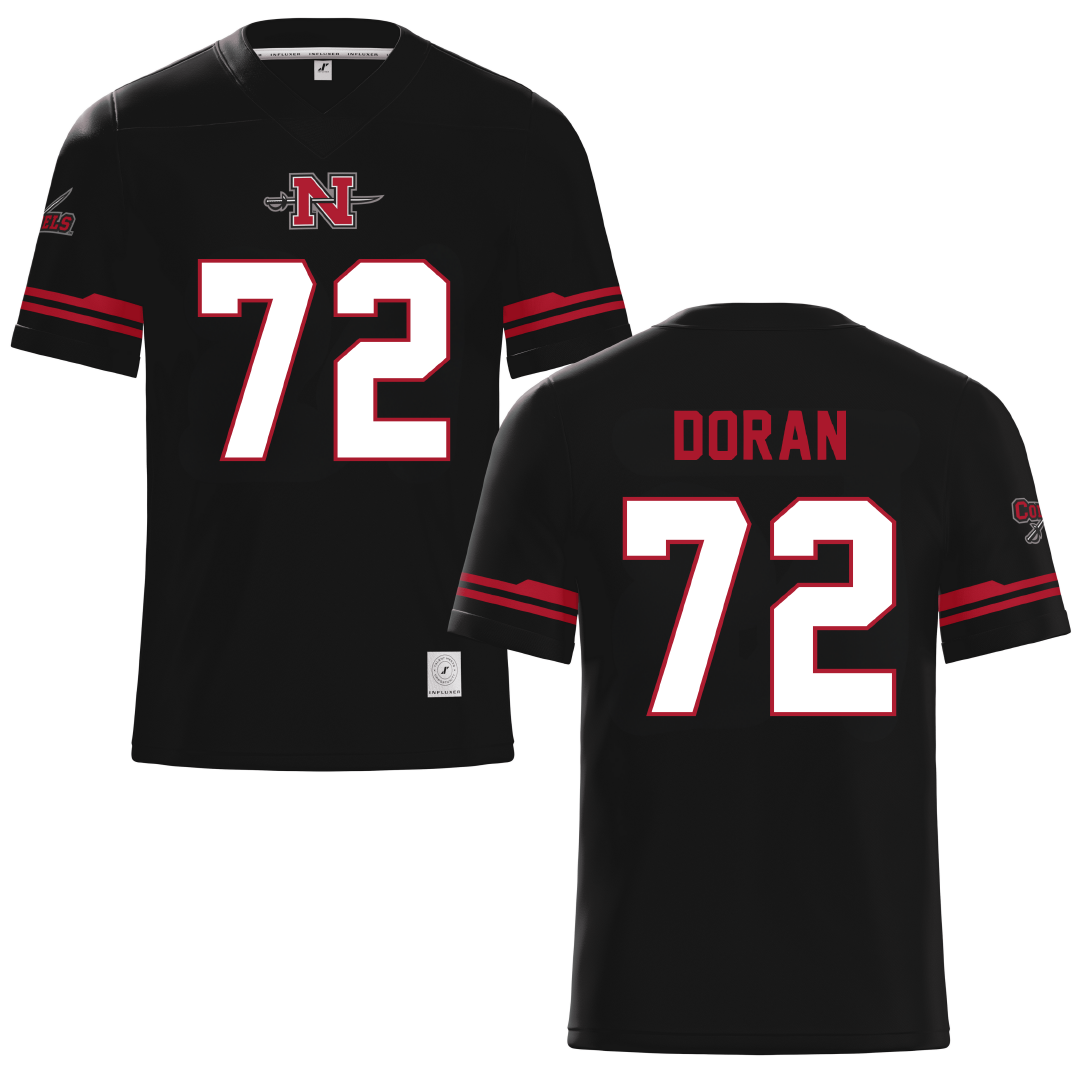 Nicholls State University Black Football Jersey - #72 Seth Doran