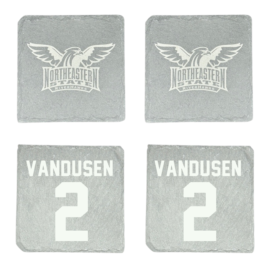 Northeastern State University Soccer Stone Coaster (4 Pack)  - #2 Ethan VanDusen