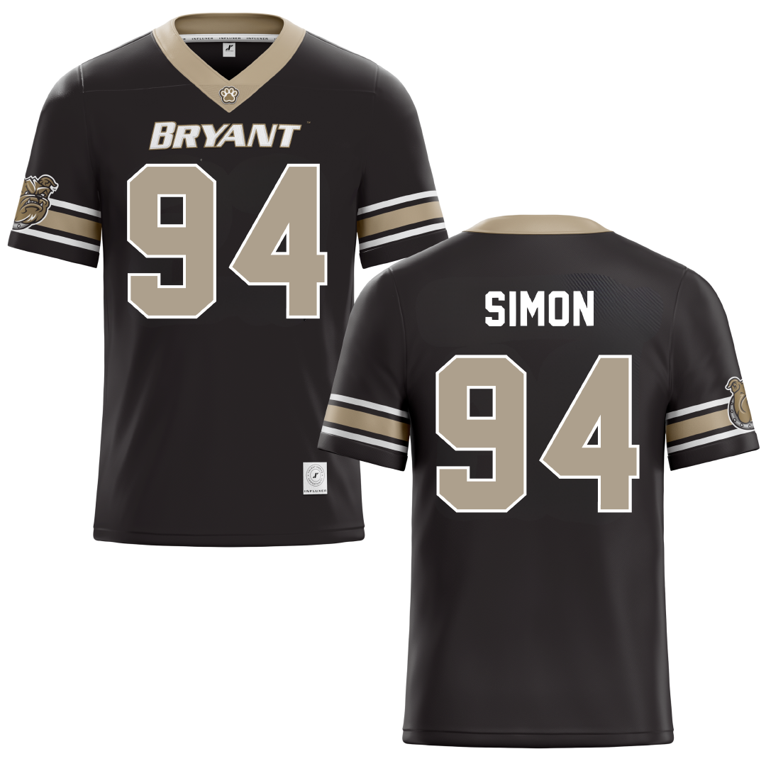 Bryant University Black Football Jersey - #94 Jailynn Simon