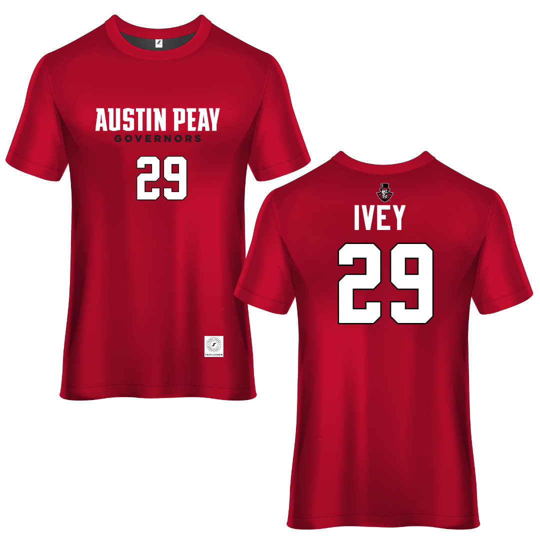 Austin Peay State University Red Soccer Jersey - #29 Ashtyn Ivey